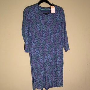 NWT Gudrun Sjoden Leaf-Pattern Shift Dress